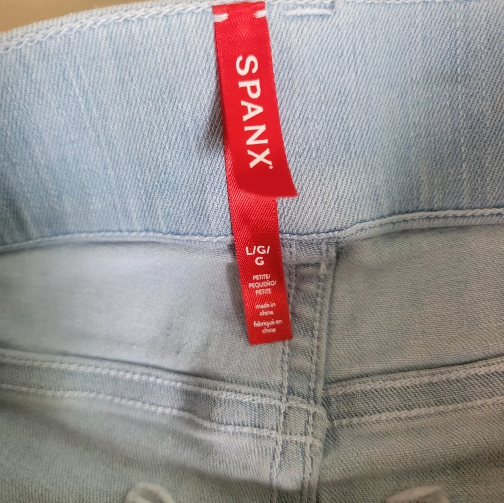 SPANX Blue Flare Wide Leg Jeans Classic Denim - Picture 5 of 13